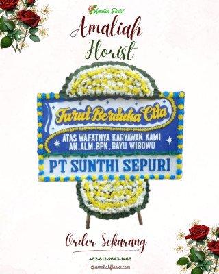 Papan Bunga Duka di Teruwai